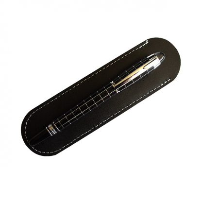 Leather Pen Sleeve (Black) - Image 3