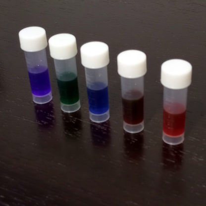 Blue Top Ink Sample Package Set With Colored Labels