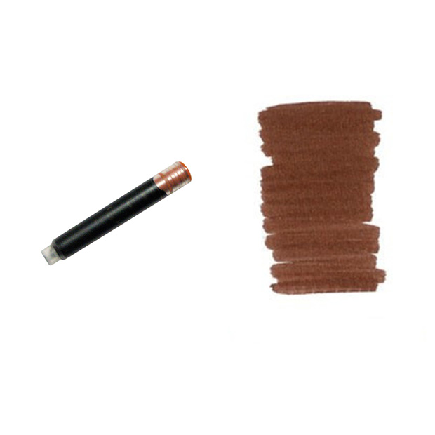 Brown 3.4mm Fountain Pen Ink Cartridges InexPens