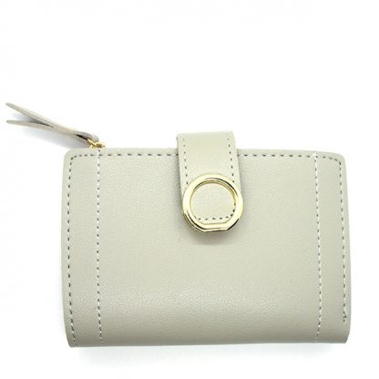 Practical-Grey-Leather-Women-Wallet