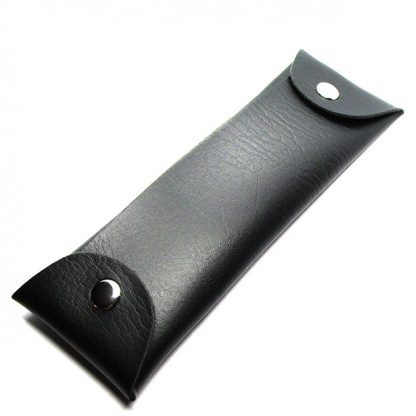 Black Leather Pen & Pencil Case - Image 9
