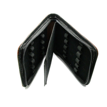 Brown Leather 12 Pens Case