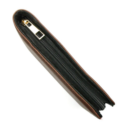 Leather 12 Fountain Pens Case (Brown)