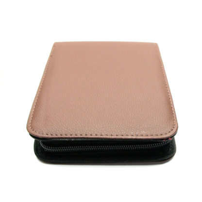 Leather 12 Pen Case Zip (Brown)