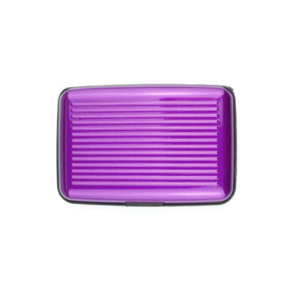 Aluminum Wallet With RFID Blocking (Purple)