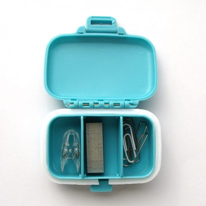 Desk-Storage-Box--Staples-Clips-Organizer-(Turquoise)