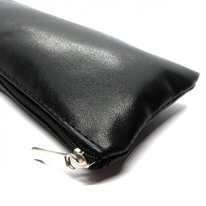 Genuine-Leather-Zip-Pencil-Case-(Black)