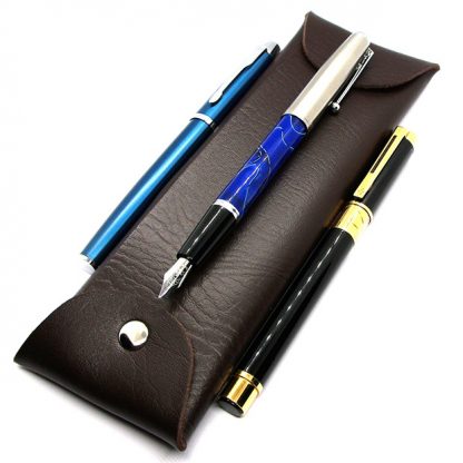 Leather-Pencil-and-Pen-Case-(Brown)