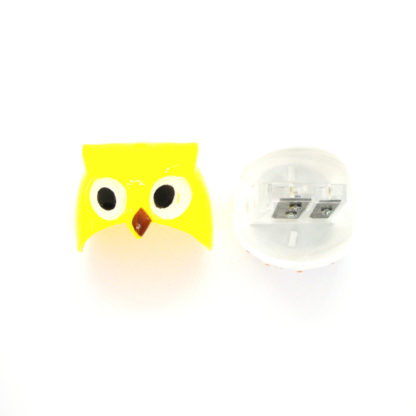 Owl Dual Pencil Sharpener (Yellow)