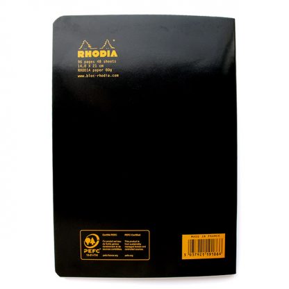 Rhodia-DotBook-Classical-Stapled-A5-Notebook-Back-Cover-(Black)