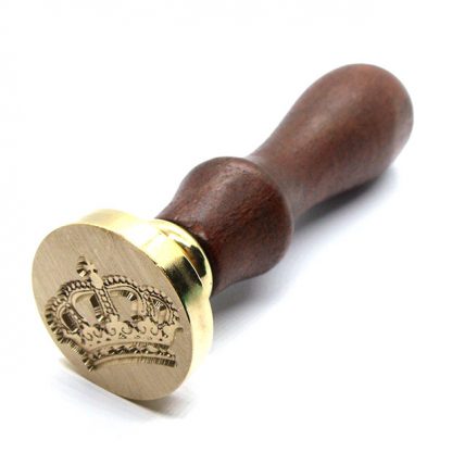 Wood-Handle-Sealing-Wax-Stamp---Crown-Seal-Stamp