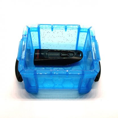 USB-Pen-Organizer-Box-(Transparent-Blue)