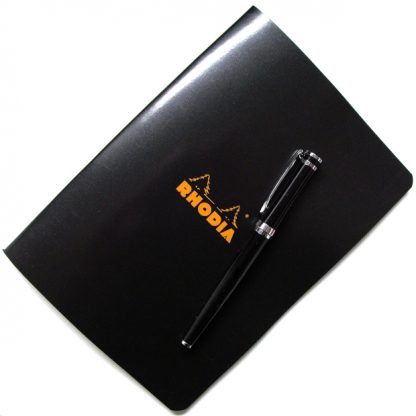 A5 Rhodia Classic Lined Paper (Black)