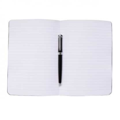 Black A5 Rhodia Classic Lined Paper Stapled Notebook