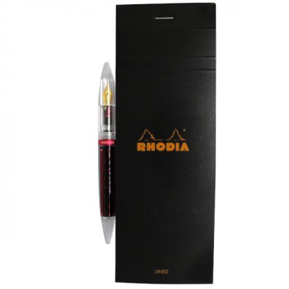 Black Rhodia Bloc No. 8 Lined Paper Notepad