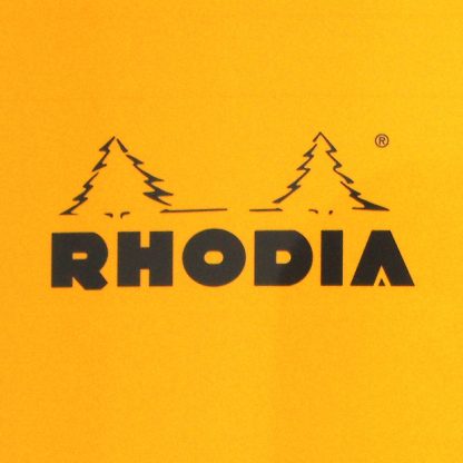 Genuine Rhodia R Bloc No. 12 Head-Stapled Lined Paper Notepad 85 x 120 (Orange)