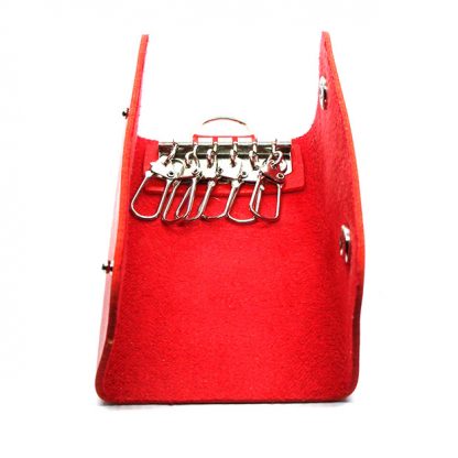 Leather-Keychain-Red-Key-Organizer