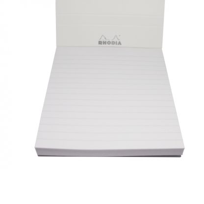 Lined Rhodia Bloc No. 13 A6 Notepad (Ice White)