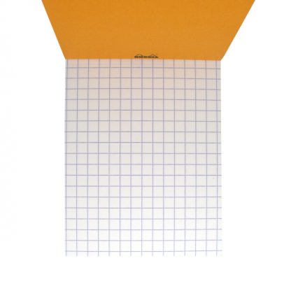 Orange Rhodia Bloc No. 11 Head-Stapled Notepad 74 x 105 (Squared Paper)