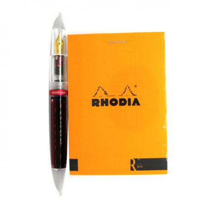 Orange Rhodia R Bloc No. 11 Head-Stapled Lined Paper Notepad