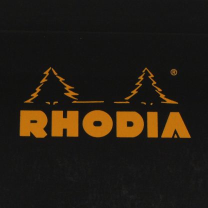 Original Rhodia Bloc No. 12 Head-Stapled Lined Paper Notepad 85 x 120 (Black)