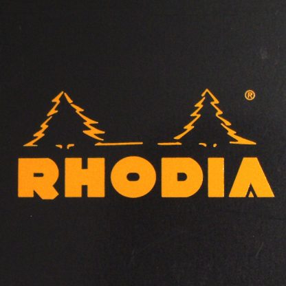 Original Rhodia Bloc No. 14 Head-Stapled Lined Paper Notepad 110 x 170 (Black)