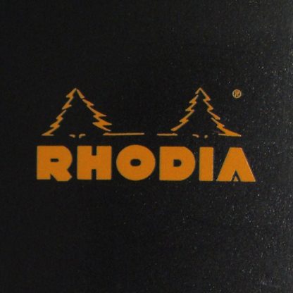 Original Rhodia Bloc No. 8 Head-Stapled Lined Paper Notepad 74 x 210 (Black)