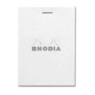 Rhodia Bloc No. 11 Head-Stapled Lined Paper Notepad 74 x 105 (Ice White)