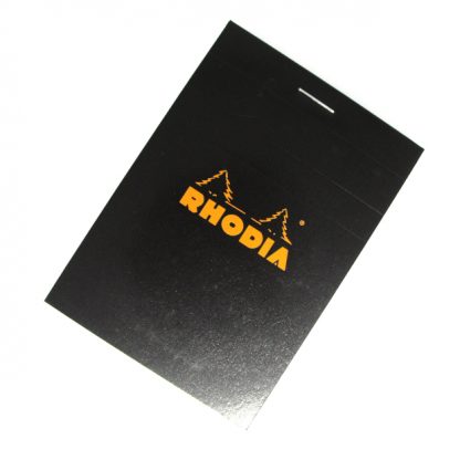 Rhodia Bloc No. 11 Head-Stapled Squared Paper Notepad (Black)