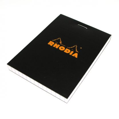 Rhodia Bloc No. 11 Head-Stapled Squared Paper Notepads 74 x 105 (Black)