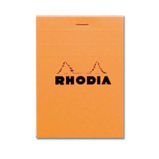 Rhodia Bloc No. 12 Head-Stapled Lined Paper Notepad 85 x 120 (Orange)