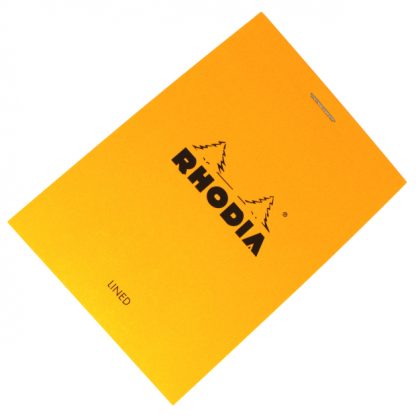 Rhodia Bloc No. 12 Head-Stapled Lined Paper Notepad (Orange)