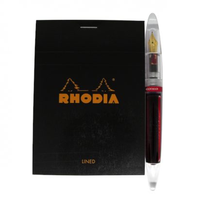 Rhodia Bloc No. 12 Head-Stapled Lined Paper Notepads 85 x 120 (Black)