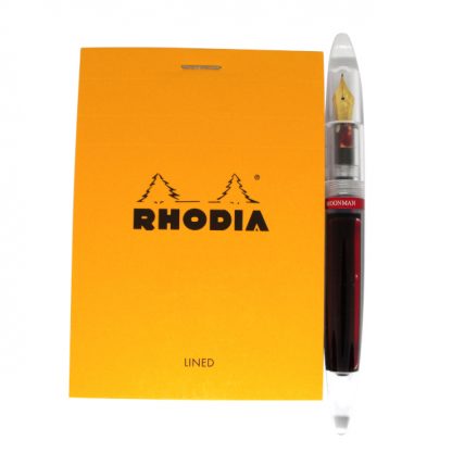 Rhodia Bloc No. 12 Head-Stapled Lined Paper Notepads 85 x 120 (Orange)