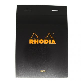Rhodia Bloc No. 13 A6 Head-Stapled Lined Paper Notepad 105 x 148 (Black)