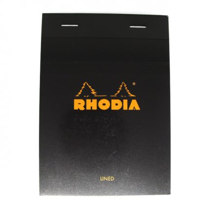 Rhodia Bloc No. 13 A6 Head-Stapled Lined Paper Notepad 105 x 148 (Black)