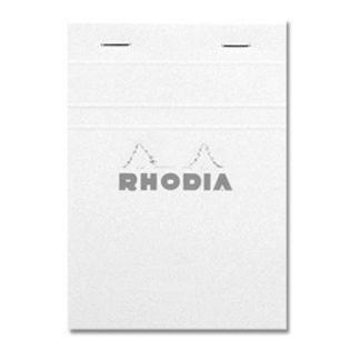 Rhodia Bloc No. 13 A6 Head-Stapled Lined Paper Notepad 105 x 148 (Ice White)
