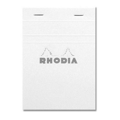 Rhodia Bloc No. 13 A6 Head-Stapled Lined Paper Notepad 105 x 148 (Ice White)