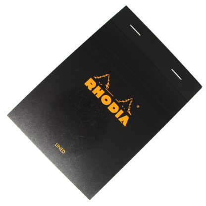 Rhodia Bloc No. 13 A6 Head-Stapled Lined Paper Notepad (Black)