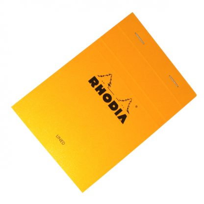 Rhodia Bloc No. 13 A6 Head-Stapled Lined Paper Notepad (Orange)