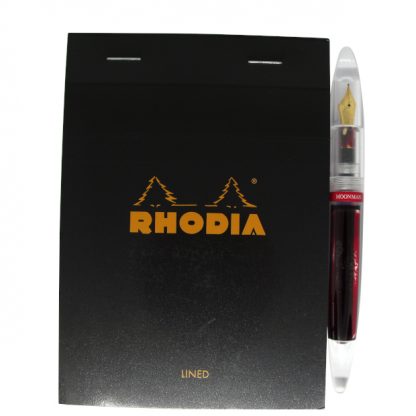 Rhodia Bloc No. 13 A6 Head-Stapled Lined Paper Notepads 105 x 148 (Black)