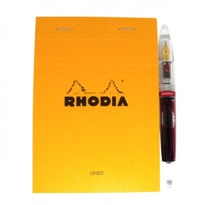 Rhodia Bloc No. 13 A6 Head-Stapled Lined Paper Notepads 105 x 148 (Orange)