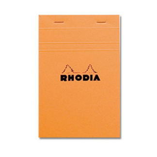Rhodia Bloc No. 14 Head-Stapled Lined Paper Notepad 110 x 170 (Orange)