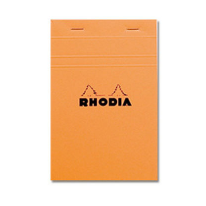 Rhodia Bloc No. 14 Head-Stapled Lined Paper Notepad 110 x 170 (Orange)