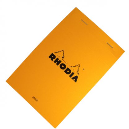 Rhodia Bloc No. 14 Head-Stapled Lined Paper Notepad (Orange)