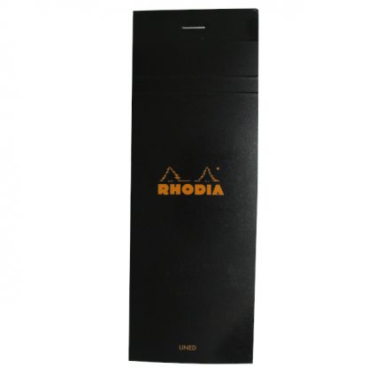 Rhodia Bloc No. 8 Head-Stapled Lined Paper Notepad 74 x 210 (Black)