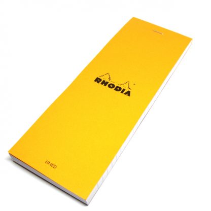 Rhodia Bloc No. 8 Head-Stapled Lined Paper Notepad (Orange)