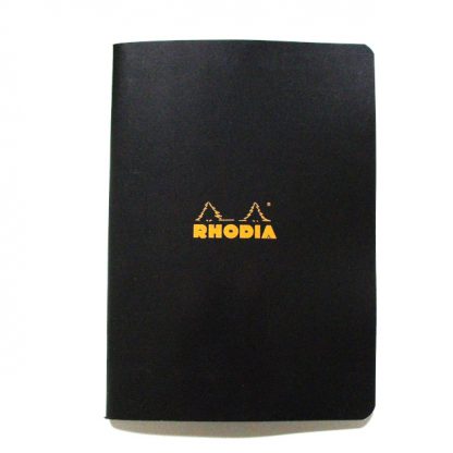 Rhodia Classic Lined Paper Stapled Notebook A5 148 x 210 (Black)