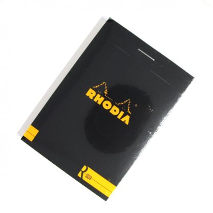 Rhodia R Bloc No. 11 Head-Stapled Lined Paper Notepad (Black)