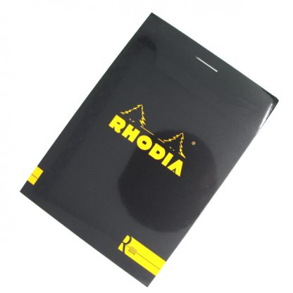 Rhodia R Bloc No. 12 Head-Stapled Lined Paper Notepad (Black)